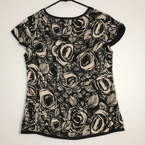 Van Heusen blouse vNeck Flower flower flutter - Picture 8 of 12